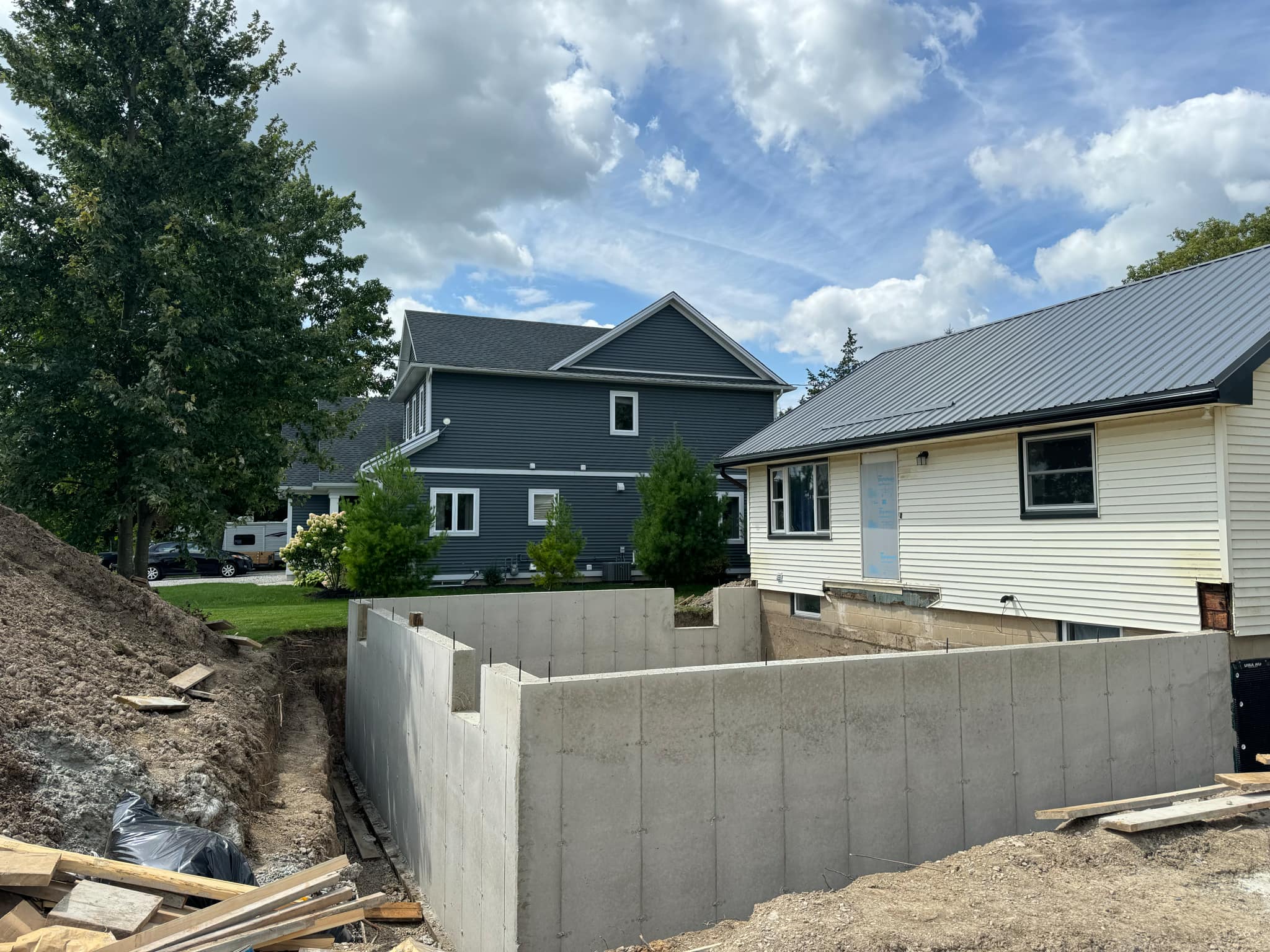 Forming panels setup