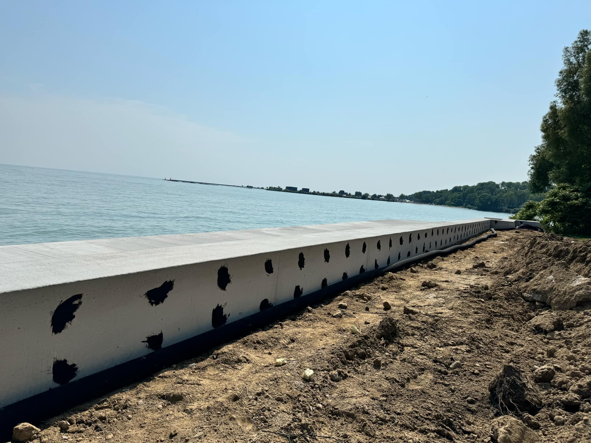 Finished concrete driveway